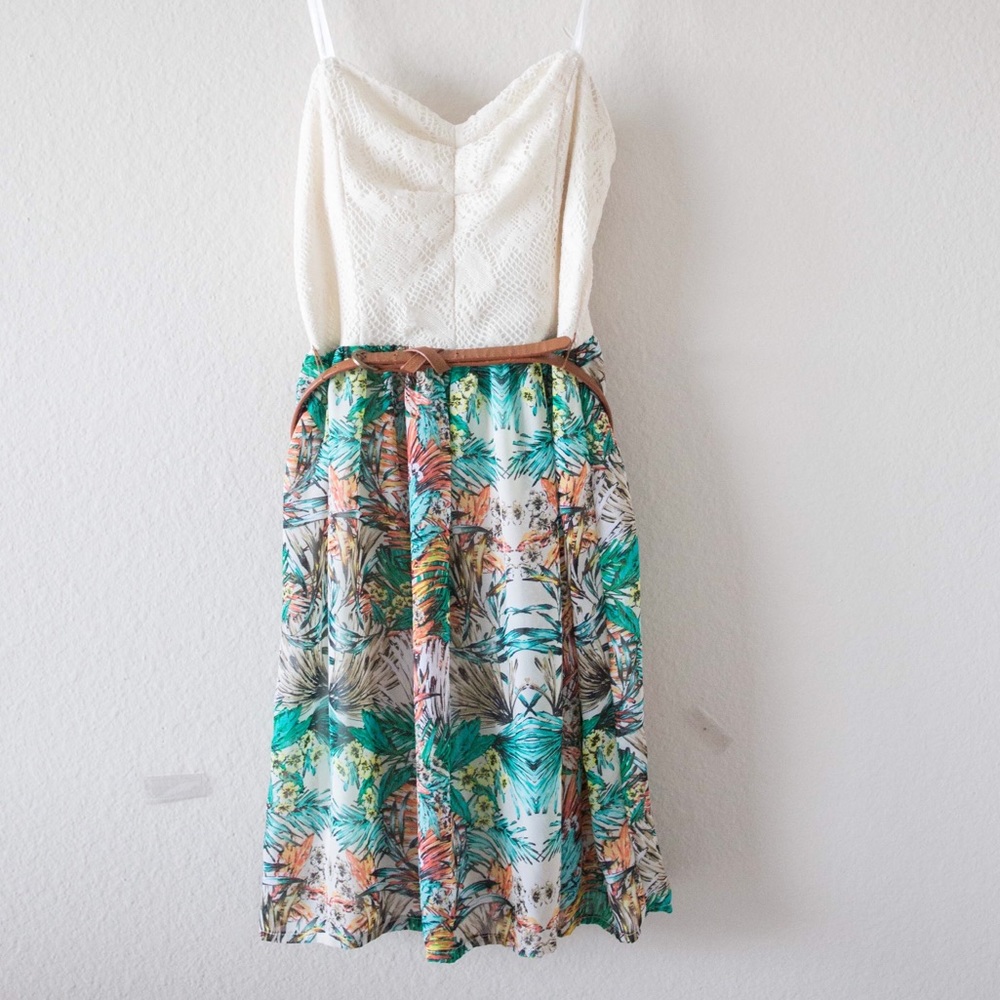 Strapless city triangles wild print mini dress